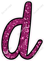 CUL 23.5" Individuals - Hot Pink Sparkle d