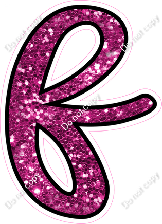 CUL 23.5" Individuals - Hot Pink Sparkle f