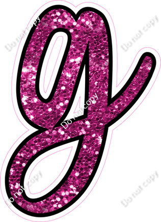 CUL 23.5" Individuals - Hot Pink Sparkle g