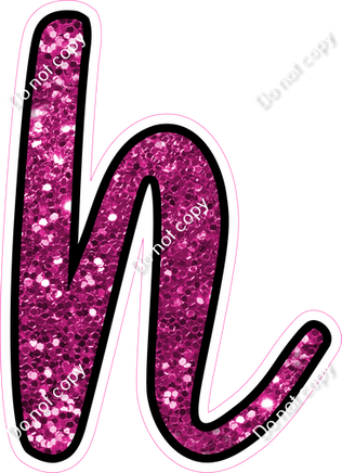CUL 23.5" Individuals - Hot Pink Sparkle h