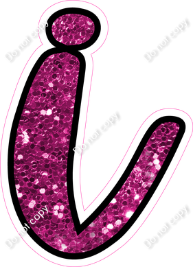 CUL 23.5" Individuals - Hot Pink Sparkle i