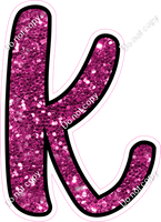 CUL 23.5" Individuals - Hot Pink Sparkle k