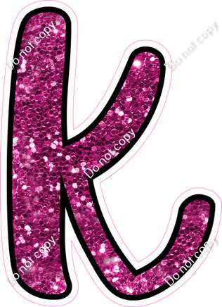 CUL 23.5" Individuals - Hot Pink Sparkle k
