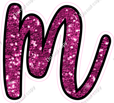 CUL 23.5" Individuals - Hot Pink Sparkle m