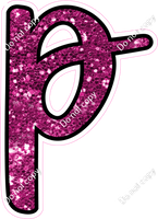 CUL 23.5" Individuals - Hot Pink Sparkle p