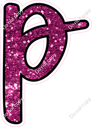 CUL 23.5" Individuals - Hot Pink Sparkle p