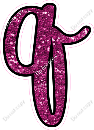 CUL 23.5" Individuals - Hot Pink Sparkle q