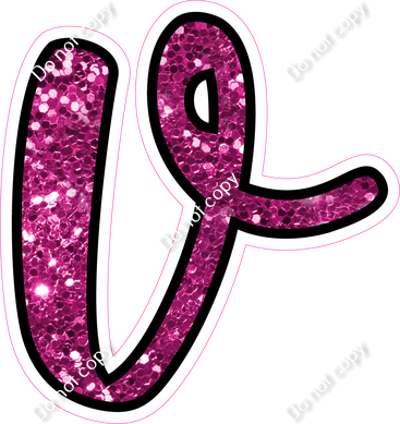 CUL 23.5" Individuals - Hot Pink Sparkle v