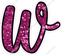 CUL 23.5" Individuals - Hot Pink Sparkle w