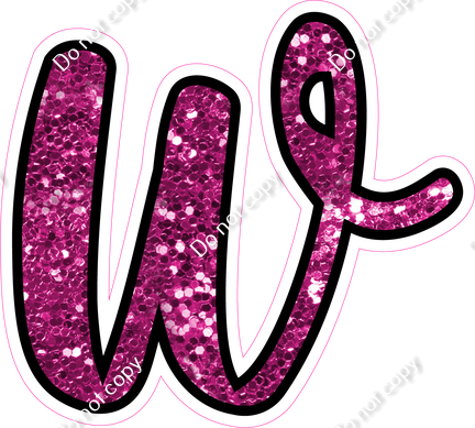 CUL 23.5" Individuals - Hot Pink Sparkle w