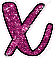 CUL 23.5" Individuals - Hot Pink Sparkle x