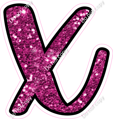 CUL 23.5" Individuals - Hot Pink Sparkle x