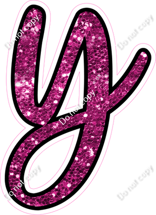 CUL 23.5" Individuals - Hot Pink Sparkle y