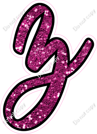 CUL 23.5" Individuals - Hot Pink Sparkle z