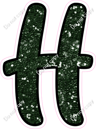 CUL 23.5" Individuals - Hunter Green Sparkle H