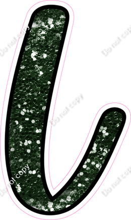 CUL 23.5" Individuals - Hunter Green Sparkle L