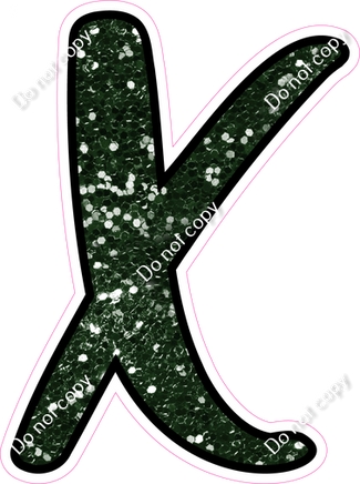 CUL 23.5" Individuals - Hunter Green Sparkle X