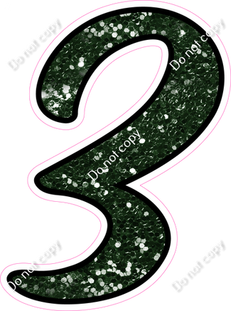 CUL 23.5" Individuals - Hunter Green Sparkle 3