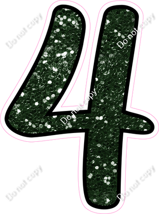 CUL 23.5" Individuals - Hunter Green Sparkle 4