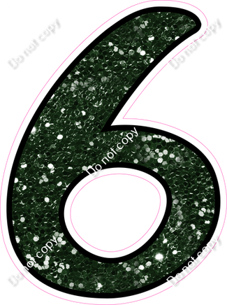 CUL 23.5" Individuals - Hunter Green Sparkle 6