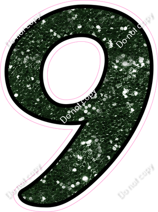 CUL 23.5" Individuals - Hunter Green Sparkle 9