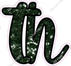 CUL 23.5" Individuals - Hunter Green Sparkle TH