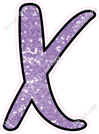 CUL 23.5" Individuals - Lavender Sparkle X