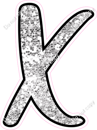 CUL 23.5" Individuals - Light Silver Sparkle X