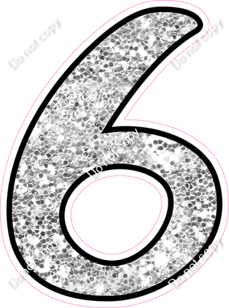 CUL 23.5" Individuals - Light Silver Sparkle 6