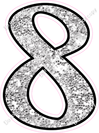 CUL 23.5" Individuals - Light Silver Sparkle 8