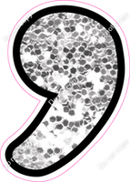 CUL 23.5" Individuals - Light Silver Sparkle Apostrophe