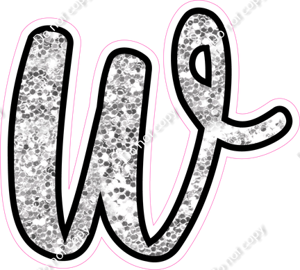 CUL 23.5" Individuals - Light Silver Sparkle w