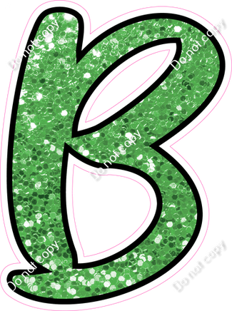 CUL 23.5" Individuals - Lime Green Sparkle B