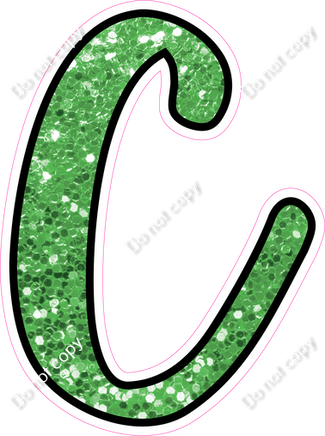 CUL 23.5" Individuals - Lime Green Sparkle C