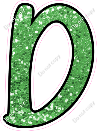 CUL 23.5" Individuals - Lime Green Sparkle D