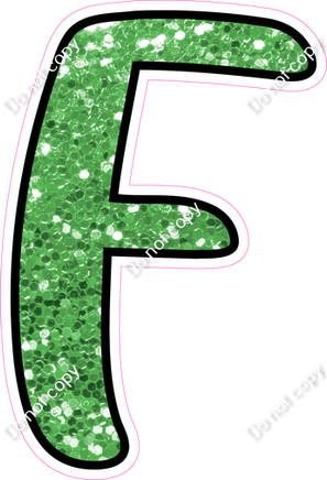 CUL 23.5" Individuals - Lime Green Sparkle F