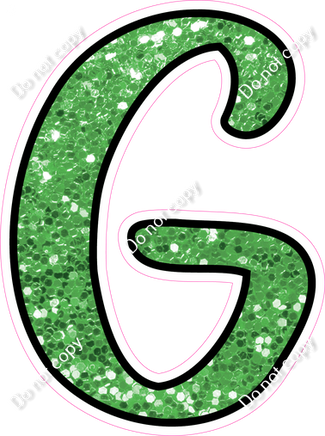 CUL 23.5" Individuals - Lime Green Sparkle G