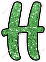 CUL 23.5" Individuals - Lime Green Sparkle H