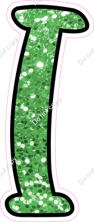 CUL 23.5" Individuals - Lime Green Sparkle I