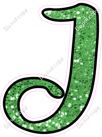 CUL 23.5" Individuals - Lime Green Sparkle J