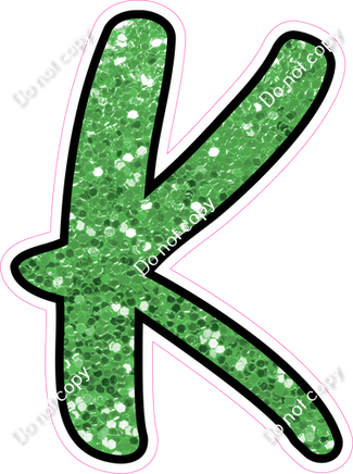 CUL 23.5" Individuals - Lime Green Sparkle K