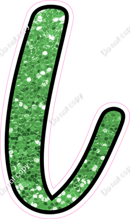 CUL 23.5" Individuals - Lime Green Sparkle L