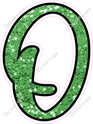 CUL 23.5" Individuals - Lime Green Sparkle O