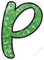 CUL 23.5" Individuals - Lime Green Sparkle P