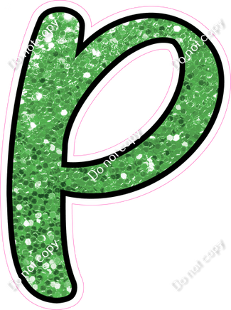 CUL 23.5" Individuals - Lime Green Sparkle P