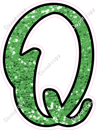 CUL 23.5" Individuals - Lime Green Sparkle Q