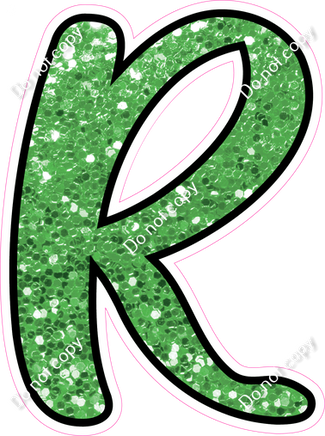 CUL 23.5" Individuals - Lime Green Sparkle R