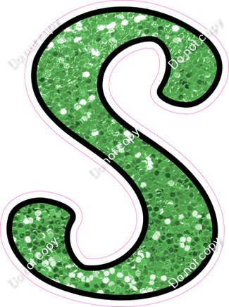 CUL 23.5" Individuals - Lime Green Sparkle S