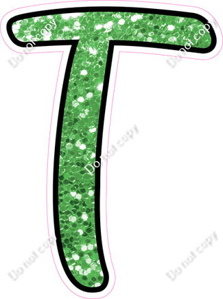 CUL 23.5" Individuals - Lime Green Sparkle T