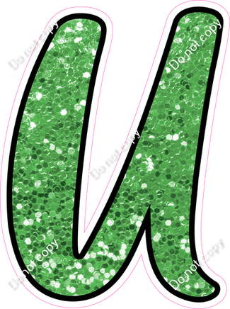 CUL 23.5" Individuals - Lime Green Sparkle U